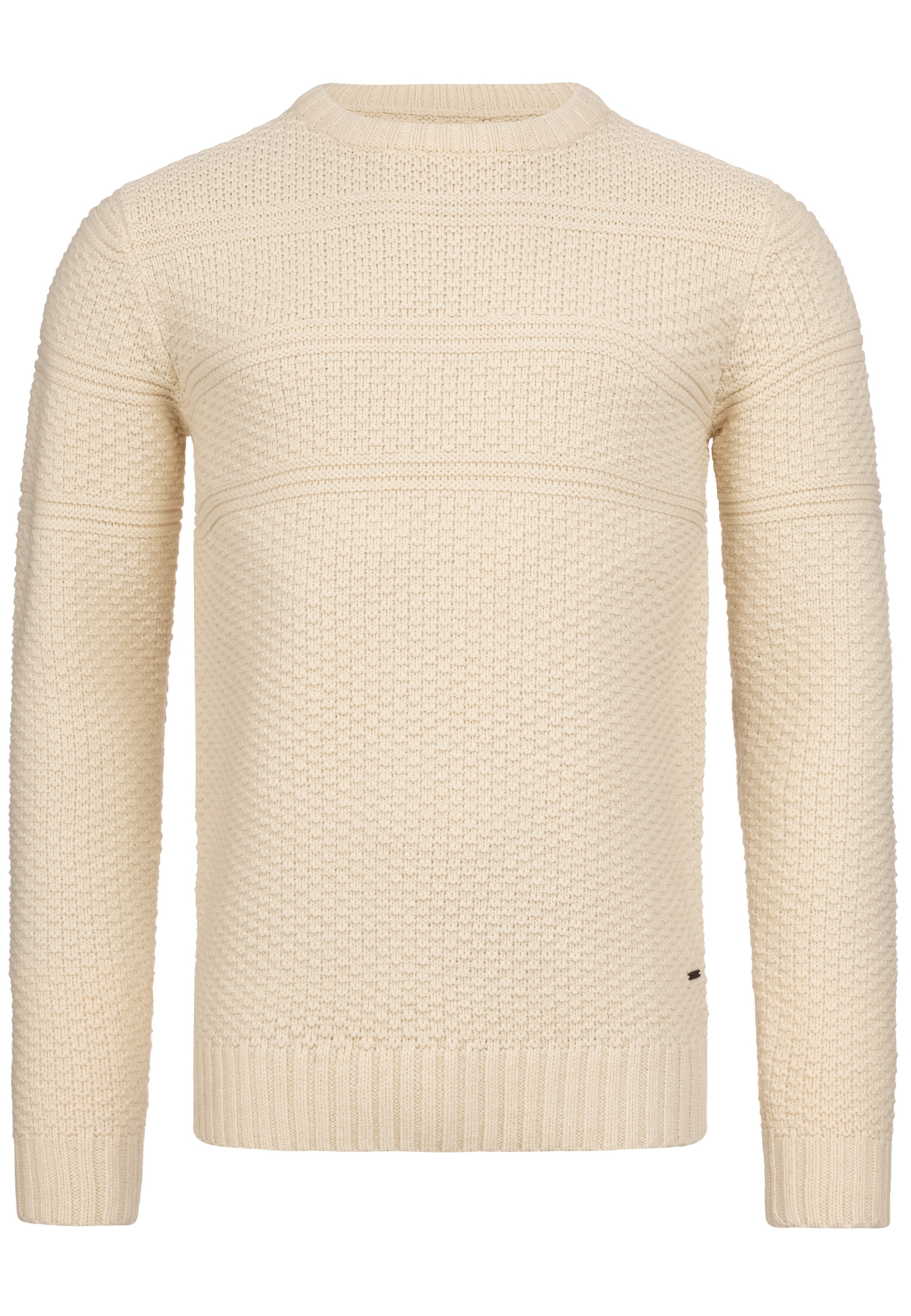 INDICODE JEANS Trui 'Mirek' in Wit: voorkant