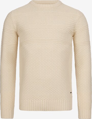 INDICODE JEANS Sweater 'Mirek' in White: front