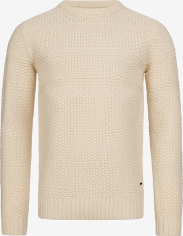 INDICODE JEANS Sweater 'Mirek' in White: front