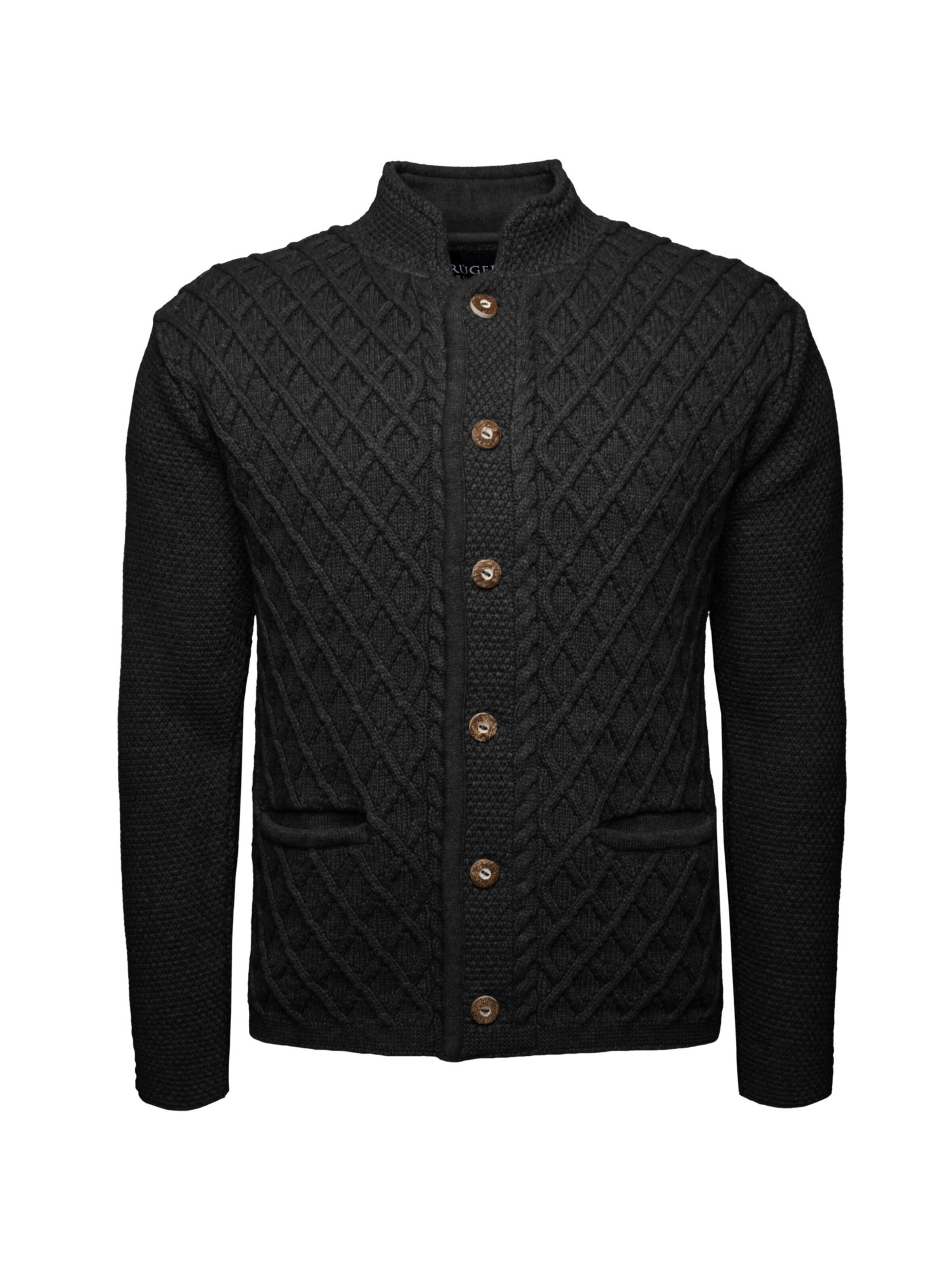 Krüger Buam Knit cardigan 'Jonathan' in Black: front