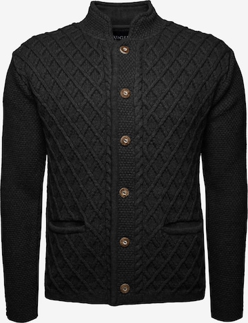 Krüger Buam Gebreid vest 'Jonathan' in Zwart: voorkant