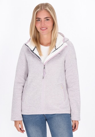 Schmuddelwedda Fleece jas in Lila: voorkant