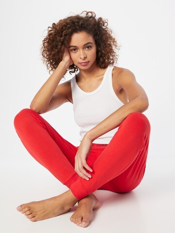 Calvin Klein Underwear Tapered Pajama Pants in Red