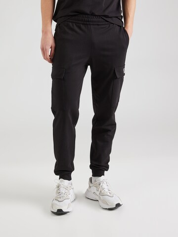 EA7 Emporio Armani Tapered Cargo trousers in Black: front
