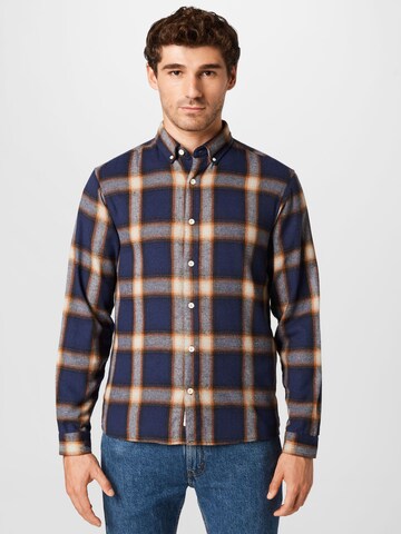 Revolution Regular fit Button Up Shirt in Blue: front