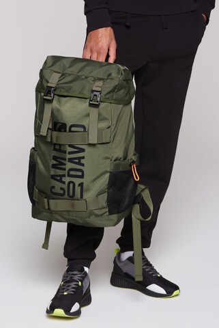 CAMP DAVID Rucksack mit Logo Design in Grün