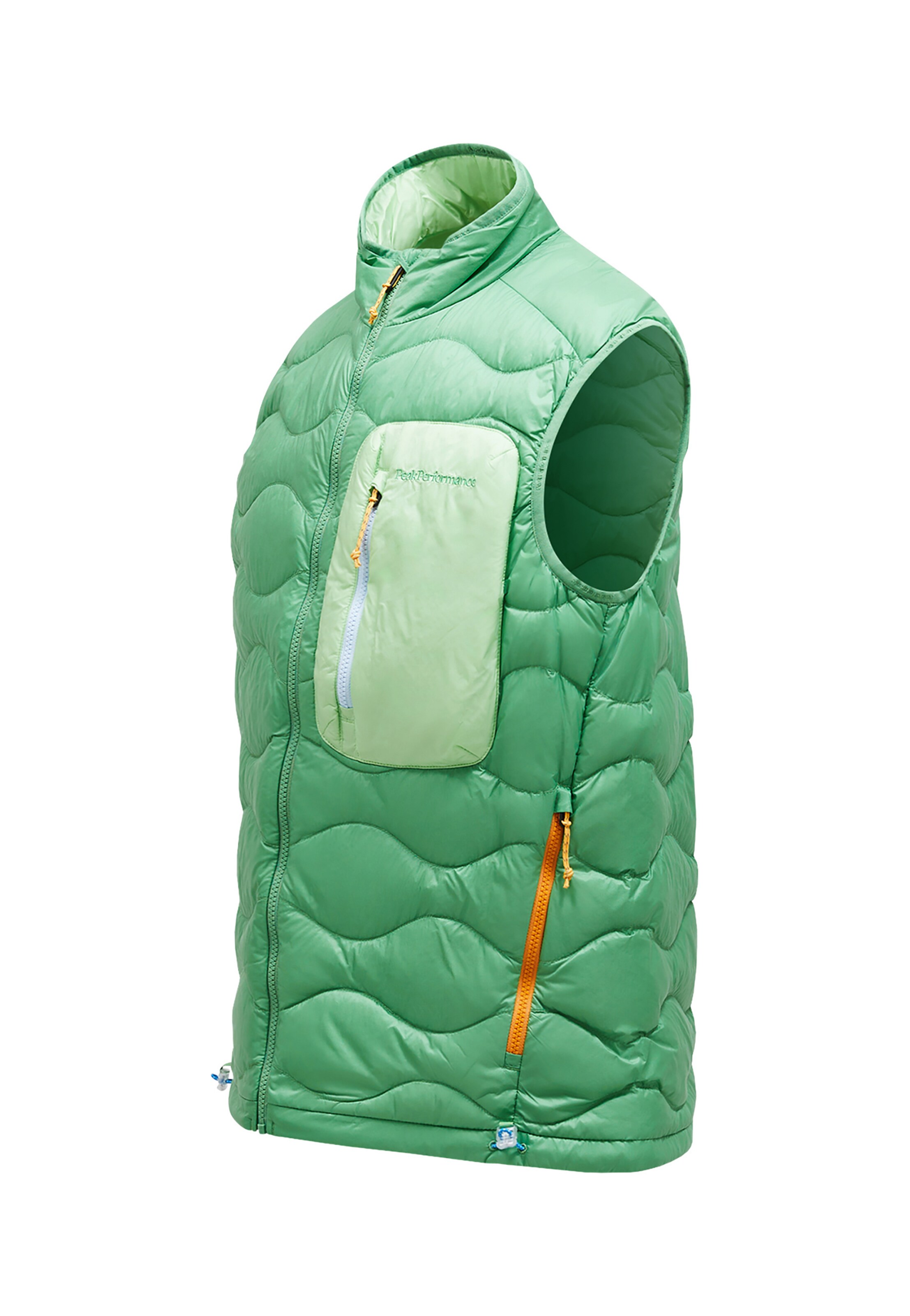 PEAK PERFORMANCE Daunenweste M Helium Utility Down Vest in Grün