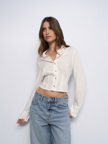 Salsa Jeans Blouse in Wit: voorkant