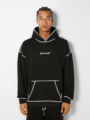 Sweat-shirt Bershka en noir : devant