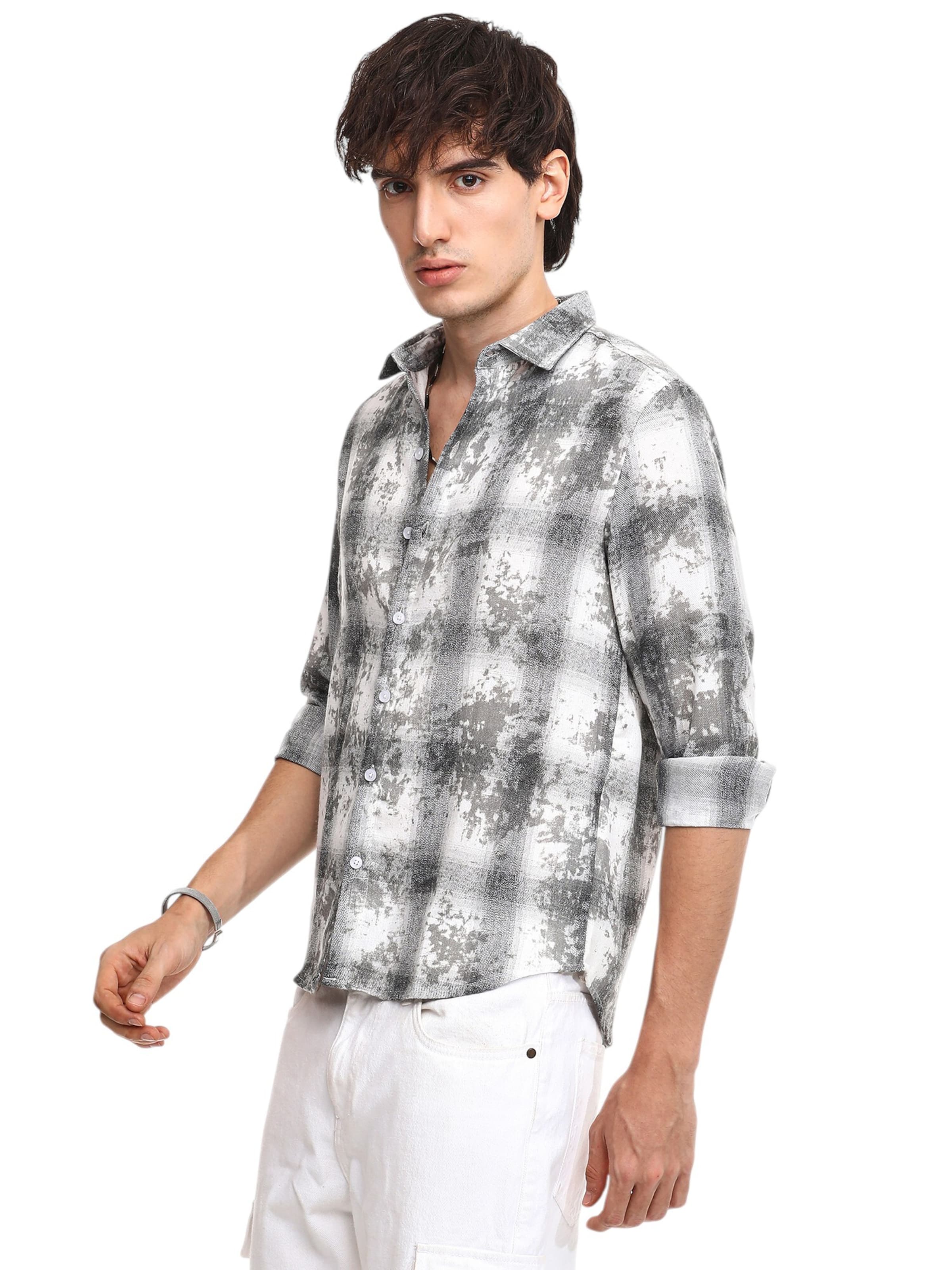 Regular fit Camicia 'Kinley' di Campus Sutra in grigio
