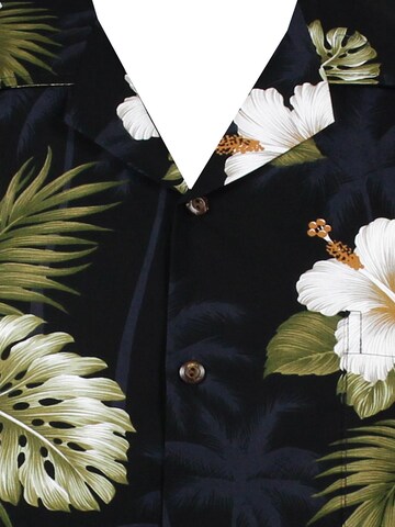 Pacific Legend Regular fit Button Up Shirt 'Hibiscus' in Black