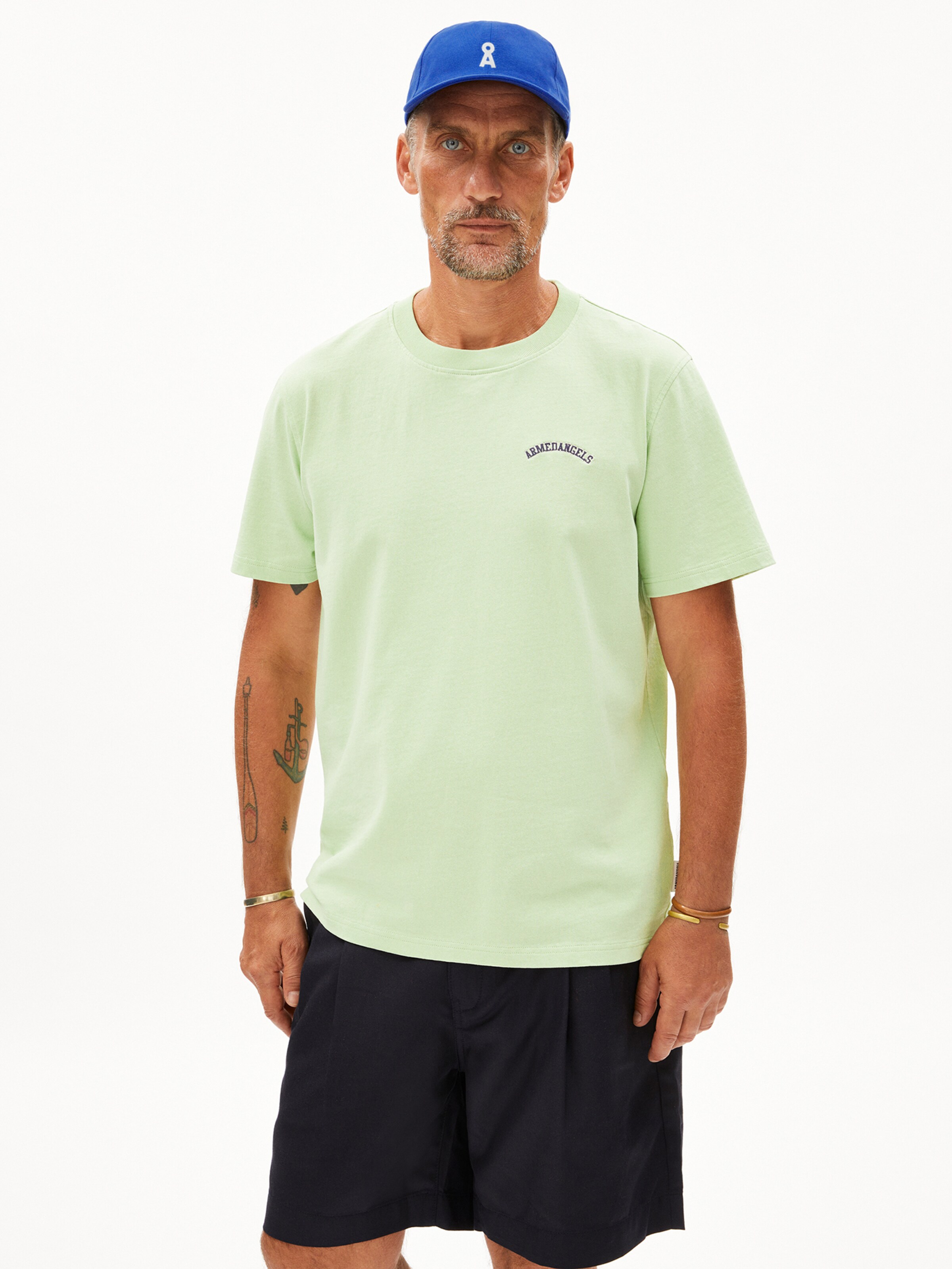 ARMEDANGELS T-Shirt MAARKOS ARMEDANGELS in Grün: Vorderseite