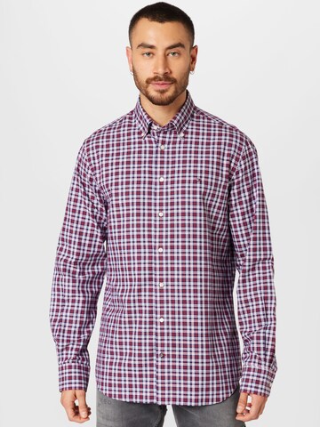 Tommy Hilfiger Tailored - Ajuste regular Camisa en rojo: frente