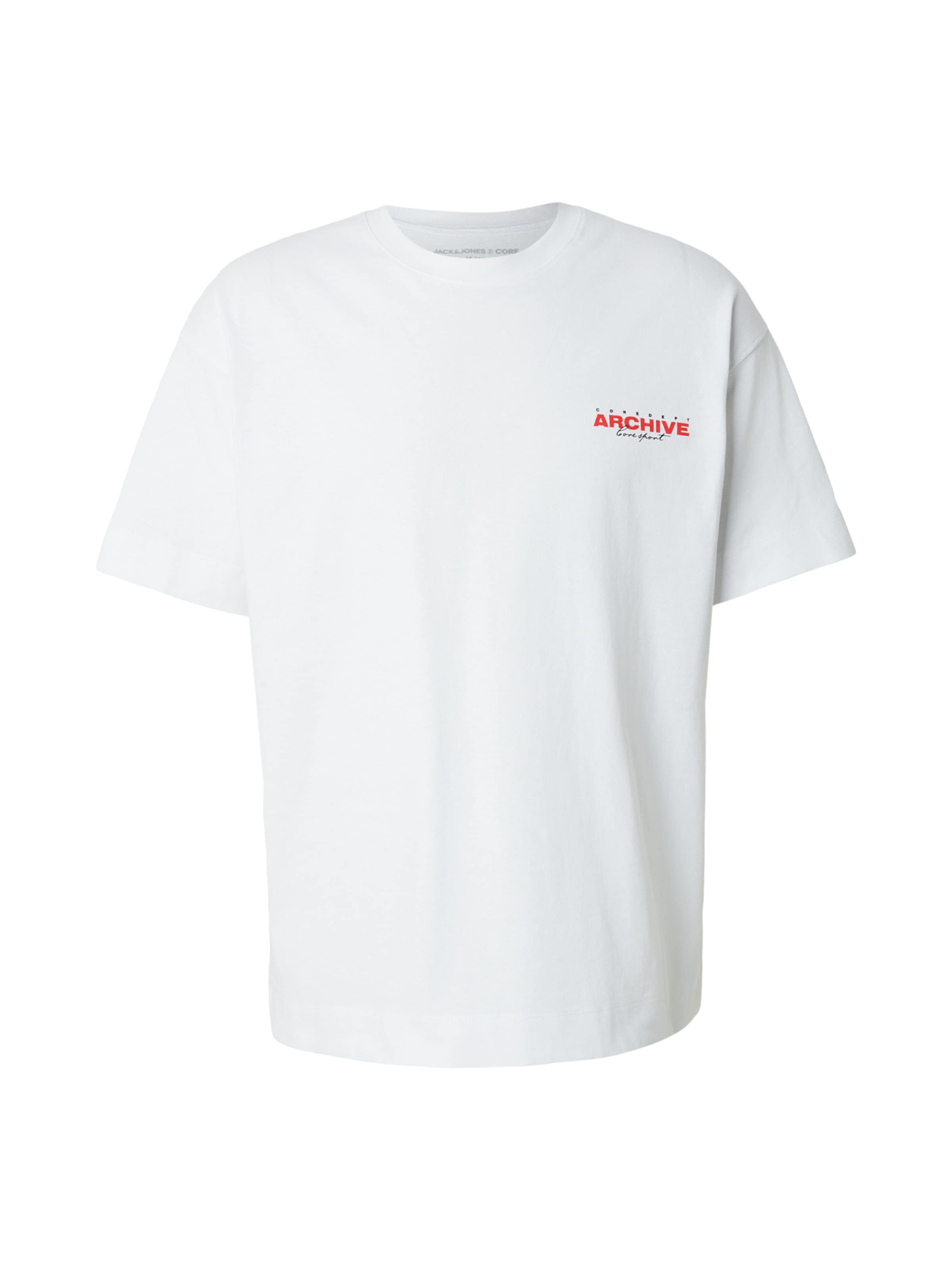 Maglietta 'JCOMINERAL' JACK & JONES di colore rosso / nero / bianco, Visualizzazione prodotti