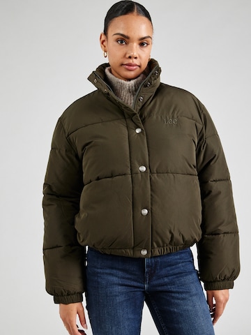 Lee Winter jacket 'RELAXEDSHORT PUFFERJACKET' in Green: front