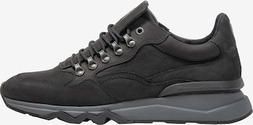 Sneaker bassa 'De Zager 01' di Floris van Bommel in nero: frontale