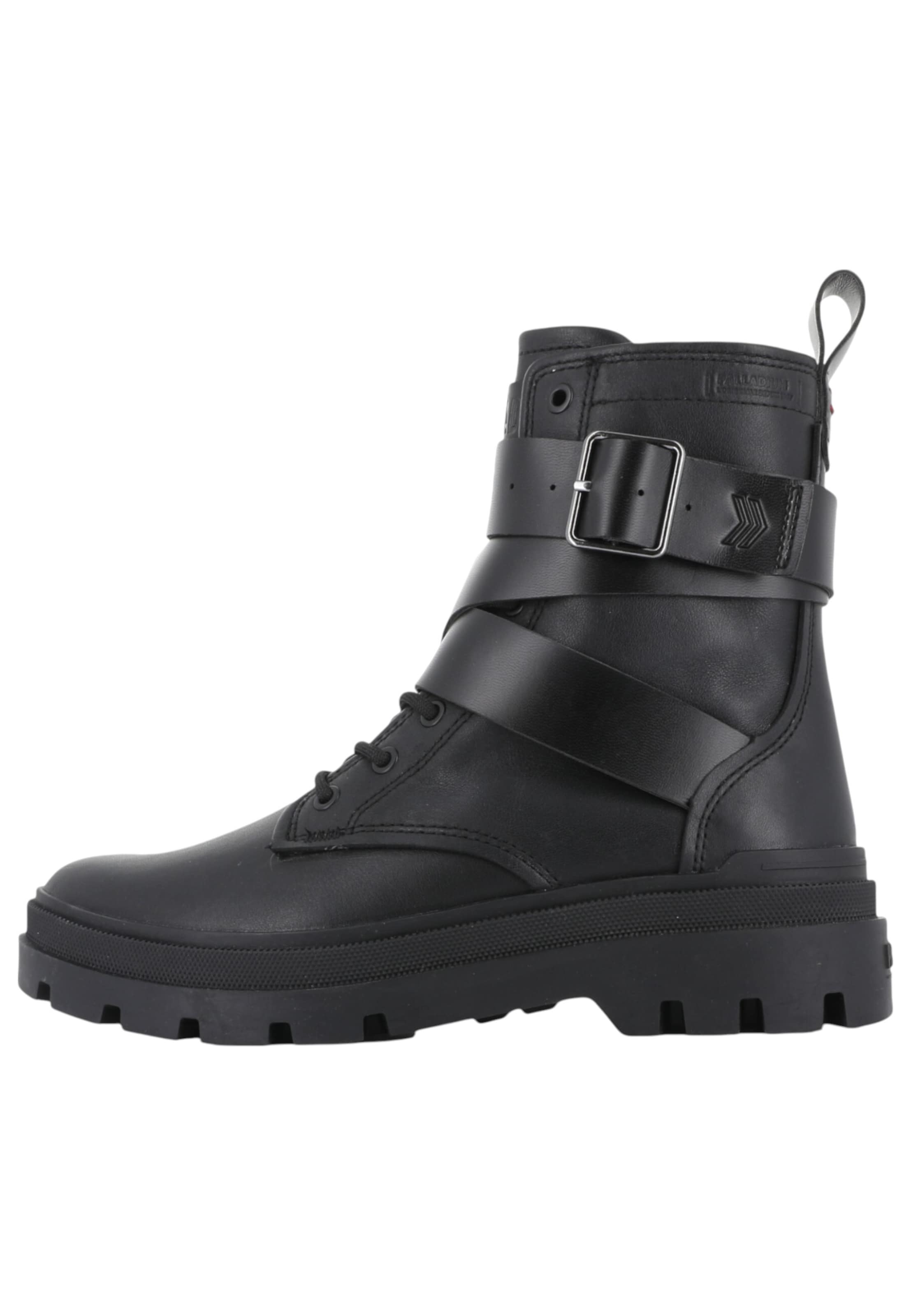 Palladium Schnürstiefelette 'Pallagrade Ranger L' in Schwarz: Vorderseite