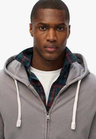 Superdry Sweat jacket 'Essential' in Grey