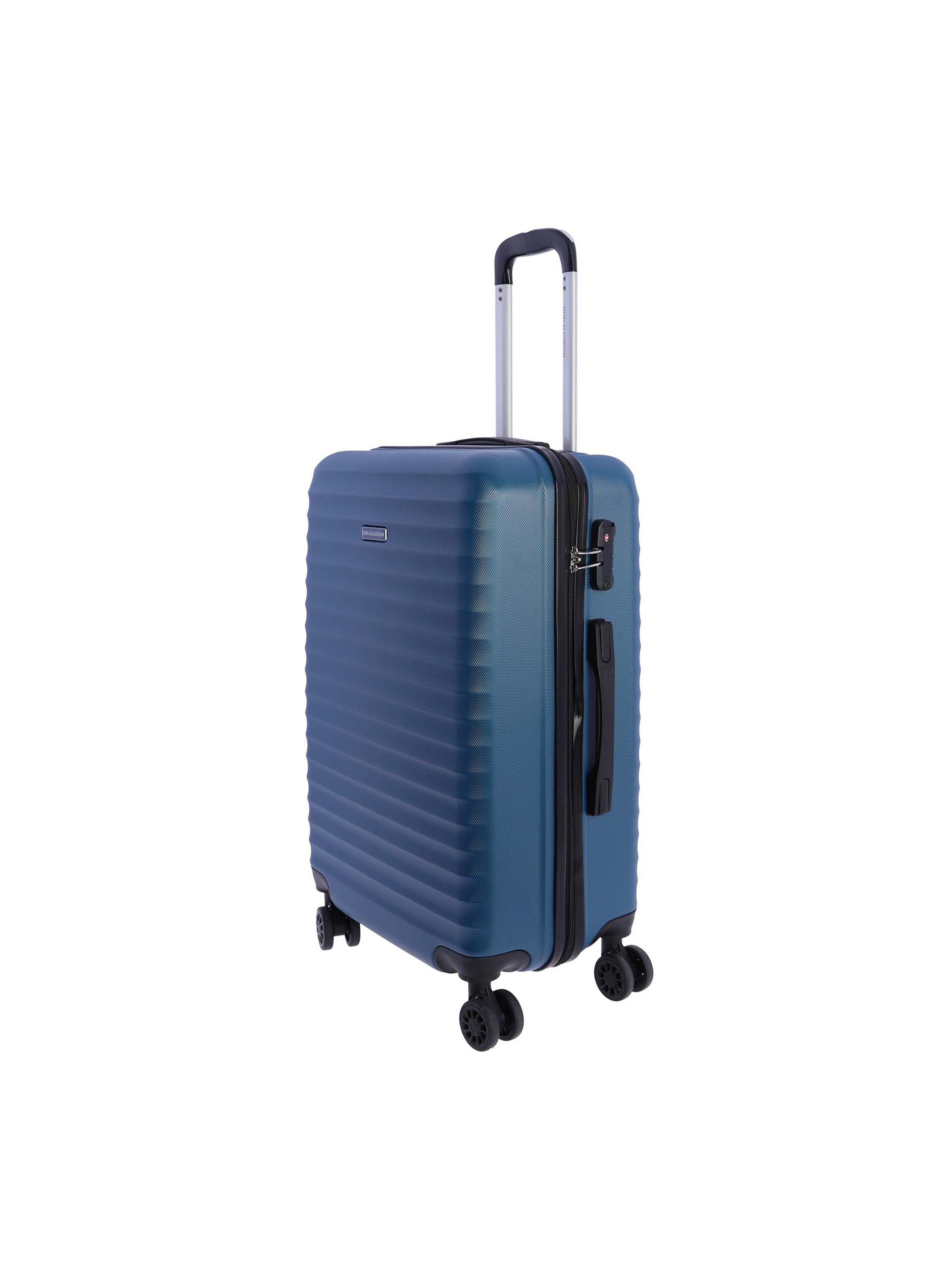 Don Algodon - Carrito 'DON ALGODON Maleta Mediana 23 kg | Maleta de Viaje Rígida con 4 Ruedas Dobles 360º, Candado TSA y Asa Telescópica | Equipaje Resistente al Agua para Viajes en Avión' en azul
