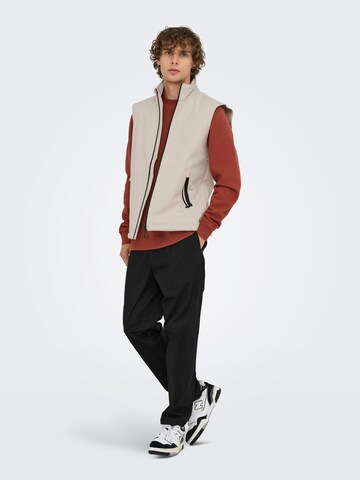 Only & Sons Bodywarmer 'ONSBowie' in Beige