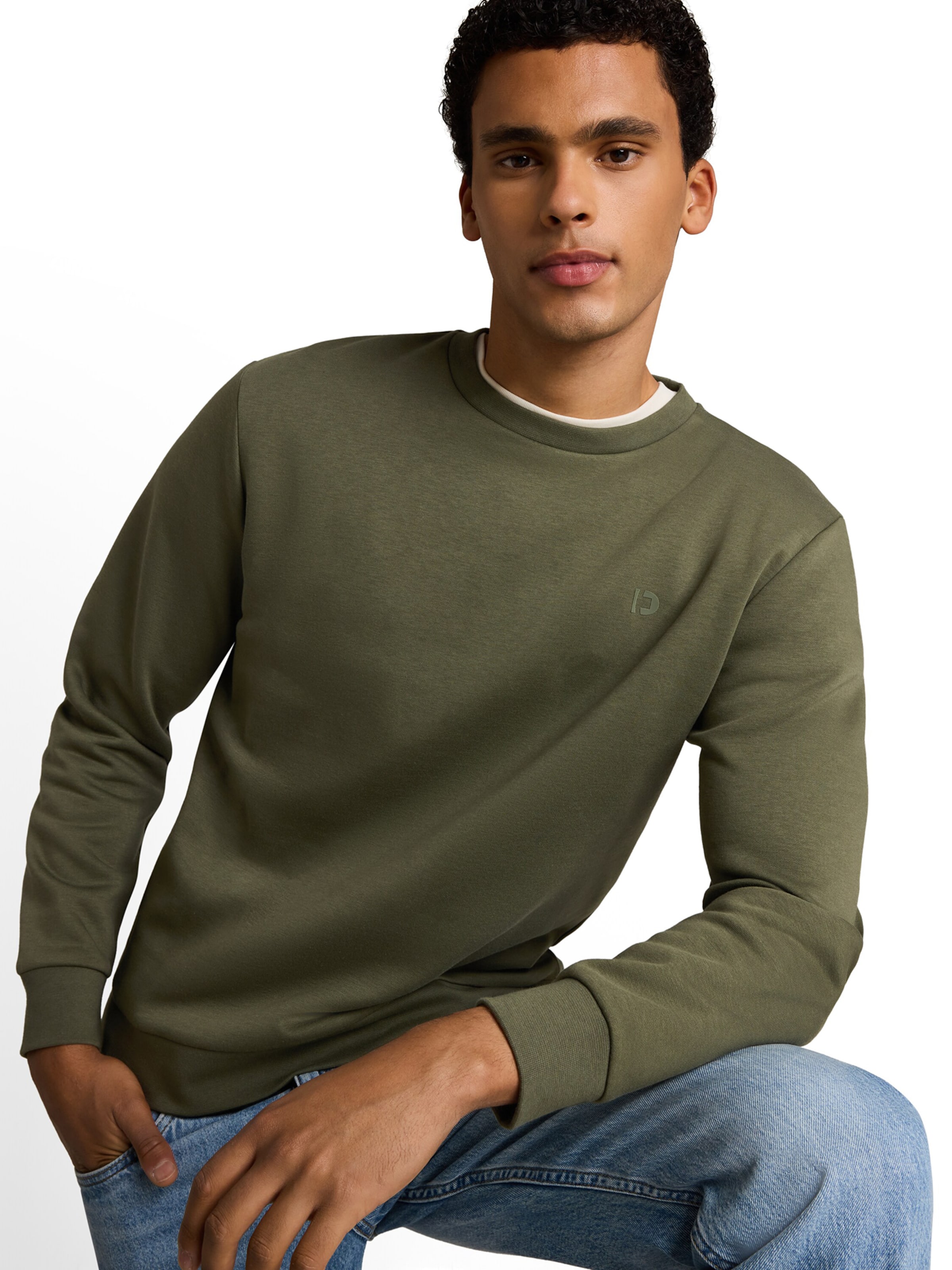 TOM TAILOR DENIM Collegepaita värissä vihreä