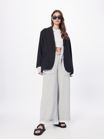 TOPSHOP Wide Leg Hose in Grau