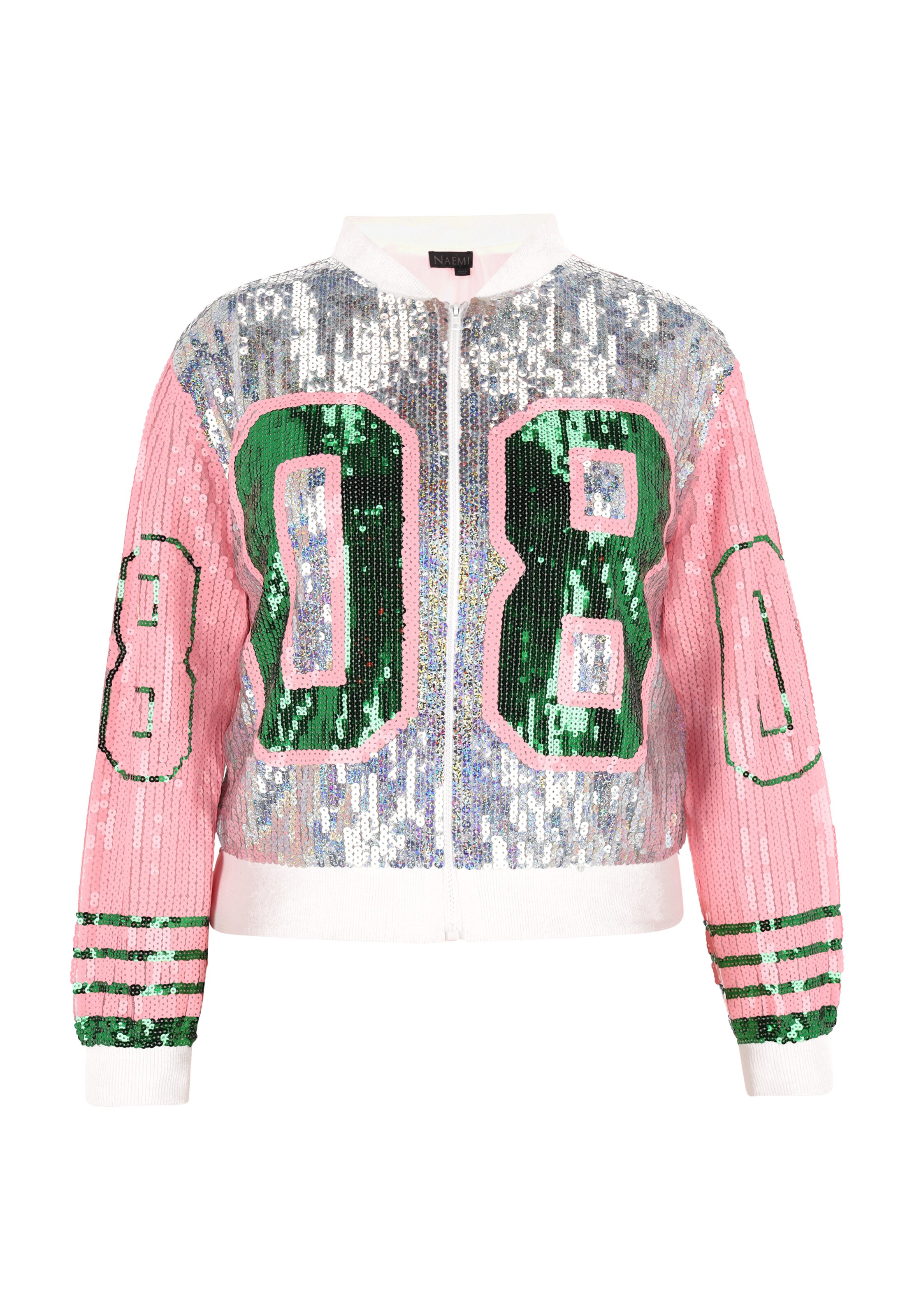 fűzöld / neon-rózsaszín / ezüst NAEMI Átmeneti dzseki, Termék nézet