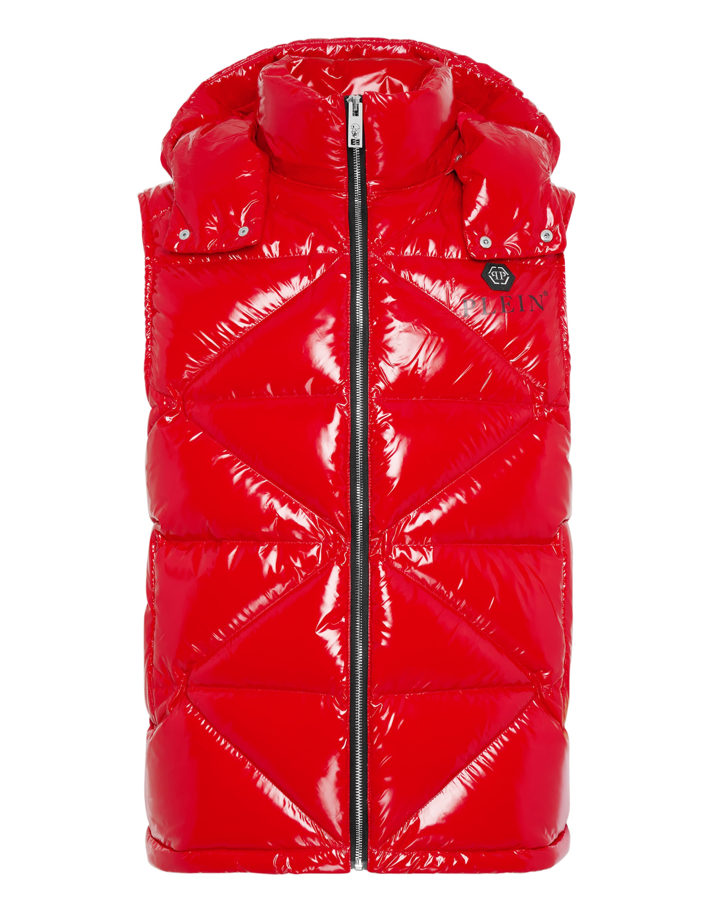 Philipp Plein Vest 'Hexagon' in Red: front