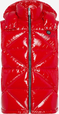 Philipp Plein Vest 'Hexagon' in Red: front