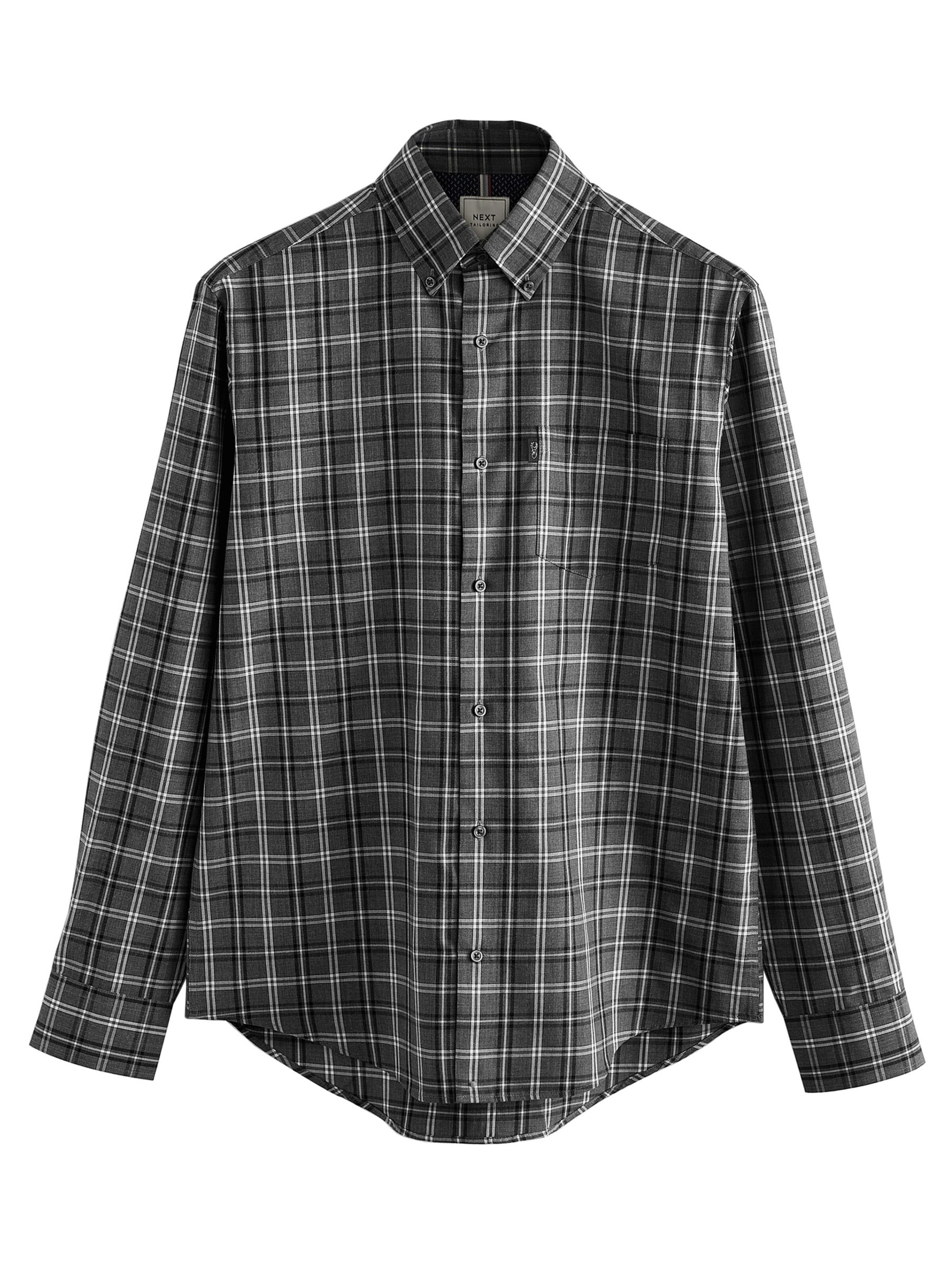 Next Regularny krój Koszula w kolorze szary: przód