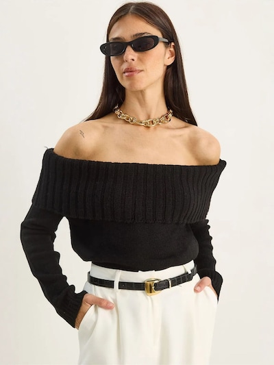 Bianco Lucci Pull-over 'Pullover' en S-L en noir, Vue avec produit
