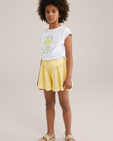 WE Fashion Regular Broek in Geel