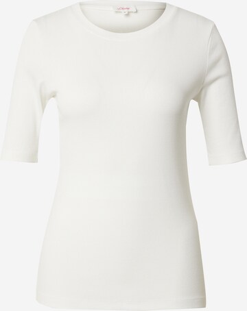 T-shirt s.Oliver en blanc : devant