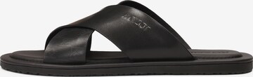 Kazar Mules in Black: front