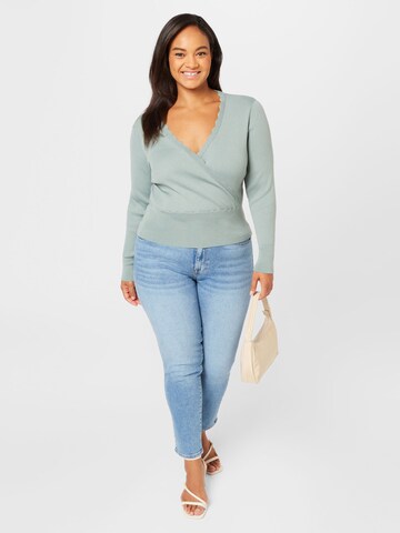 ABOUT YOU Curvy Sweater 'Ida' in Green