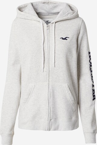 HOLLISTER Zip-Up Hoodie 'TECH CORE FZ 2' in Grey: front