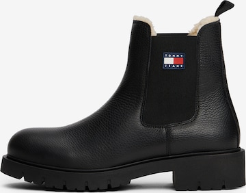 Tommy Jeans - Botas Chelsea en negro: frente