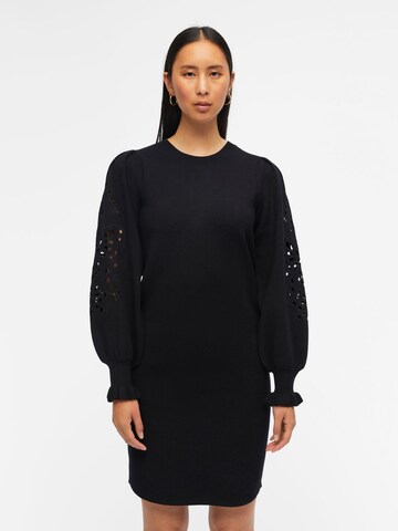 OBJECT Knitted dress 'Reynard' in Black: front