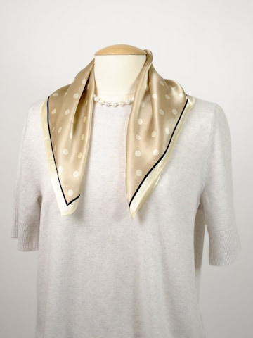 MayTree Scarf 'Seidentuch Punkte klein' in Beige