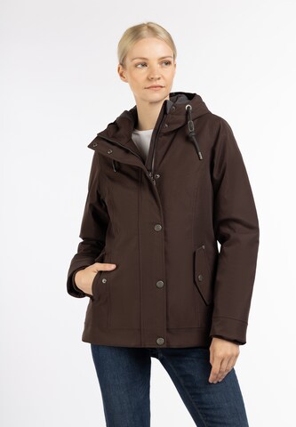 usha BLUE LABEL Weatherproof jacket 'Fenia' in Brown: front