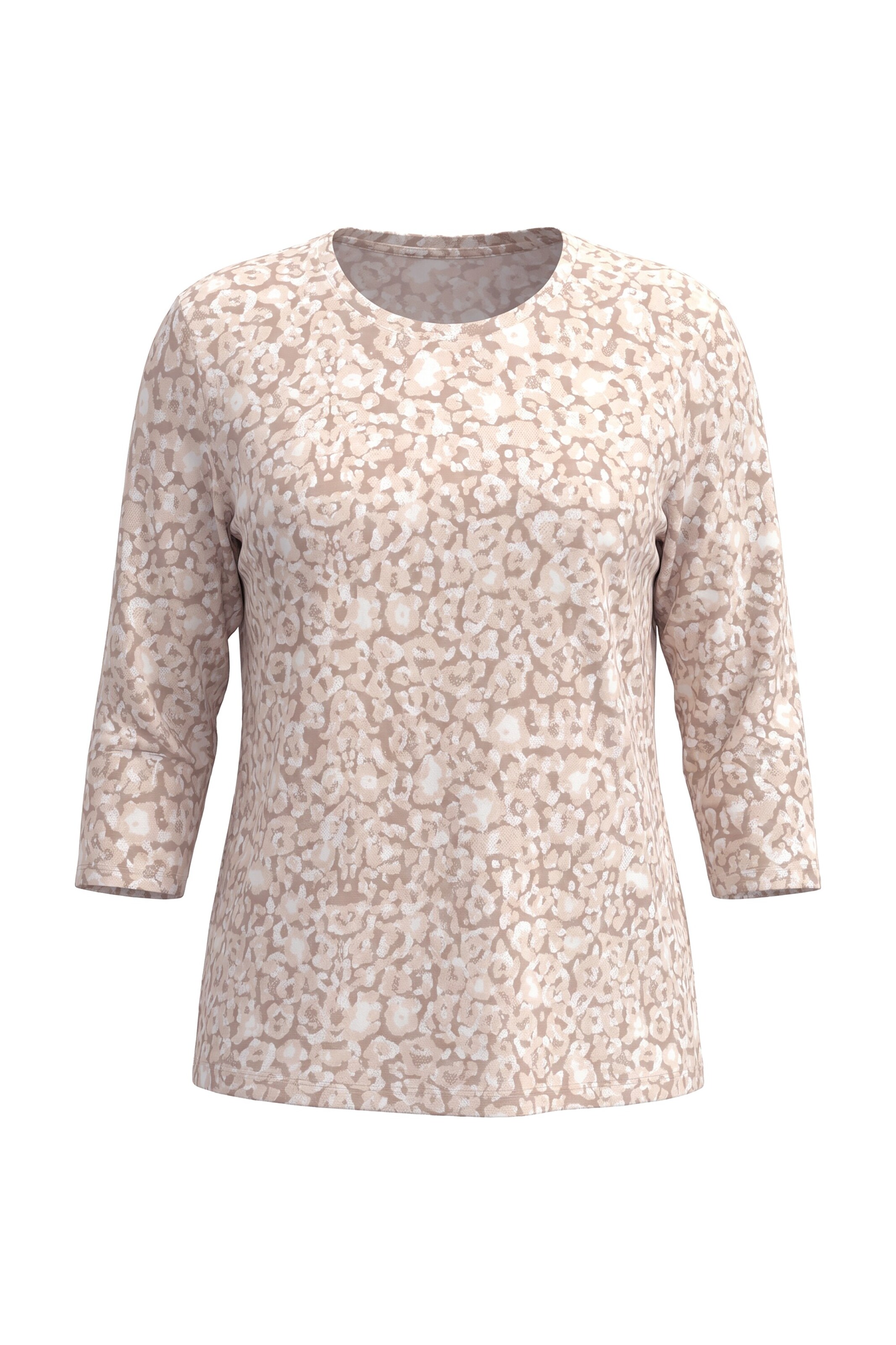 Ulla Popken Shirt in M-L in champagner / offwhite, Produktansicht