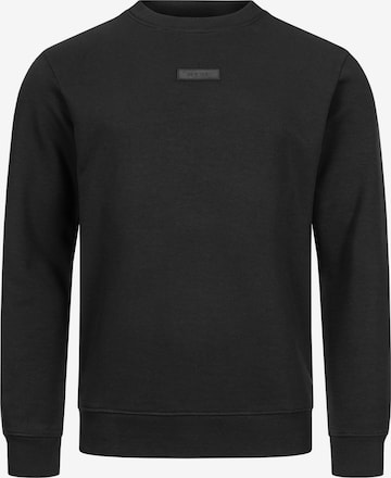 INDICODE JEANS Sweatshirt ' Baxter ' i svart: framsida