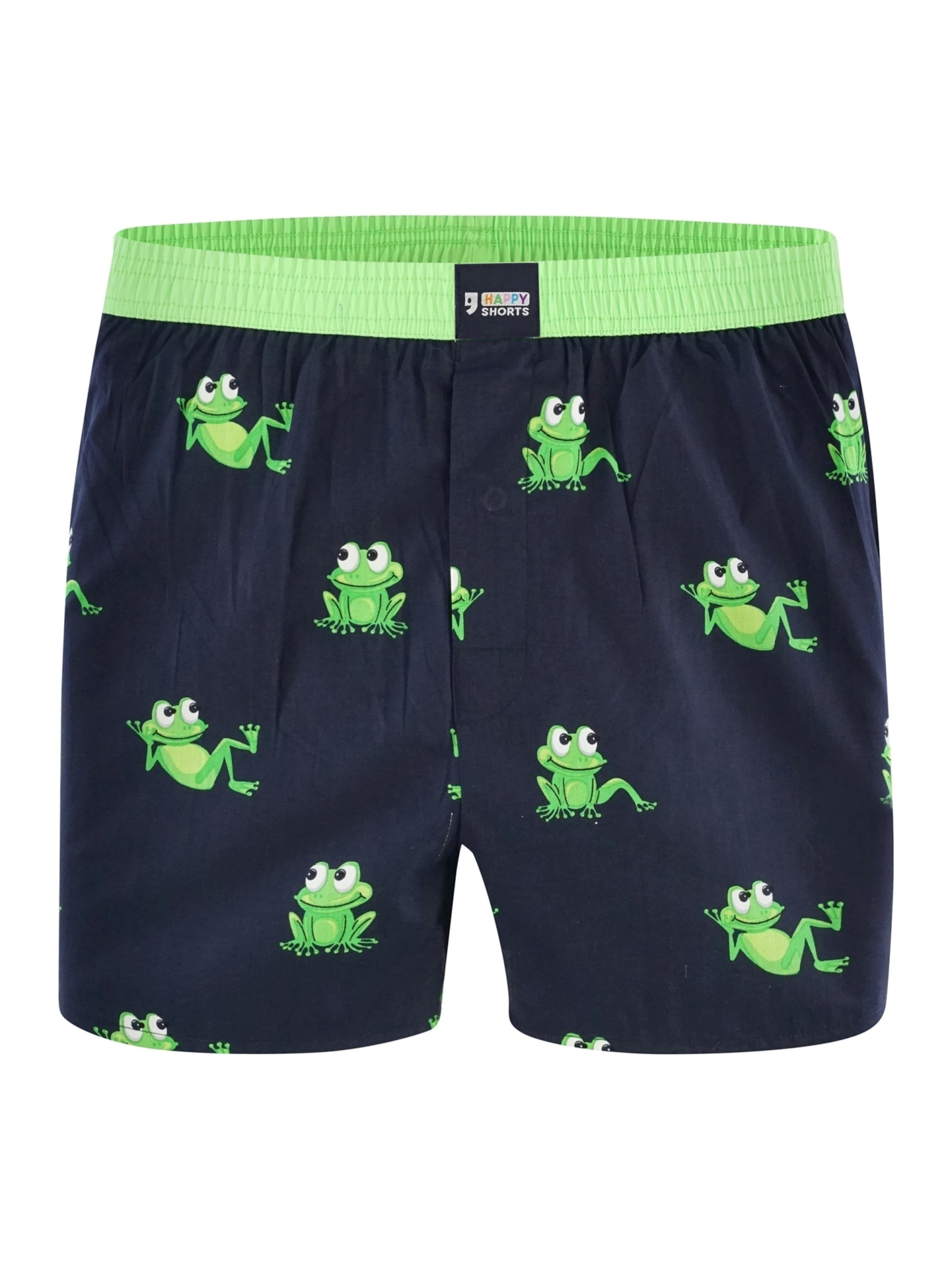 Happy Shorts Boxer shorts 'Frogs' in Blue: front