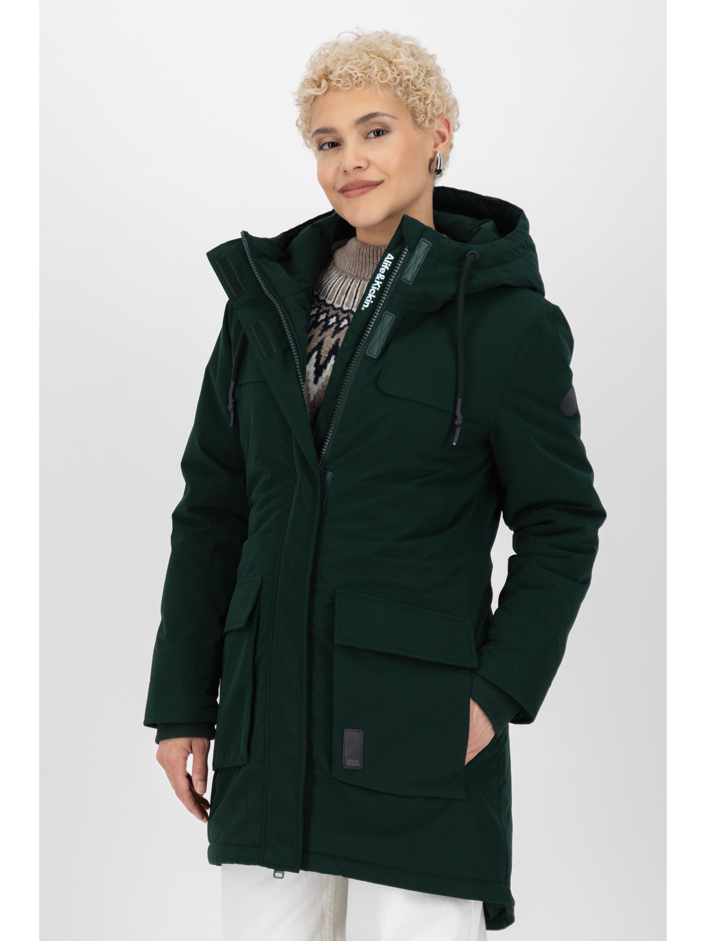 Veste d’hiver 'CharlizeAK' alife & kickin en vert : devant