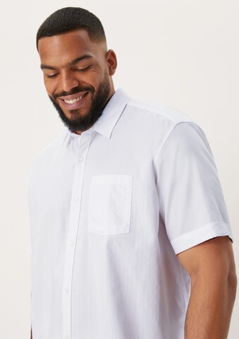 s.Oliver Men Big Sizes Regular fit Button Up Shirt in White