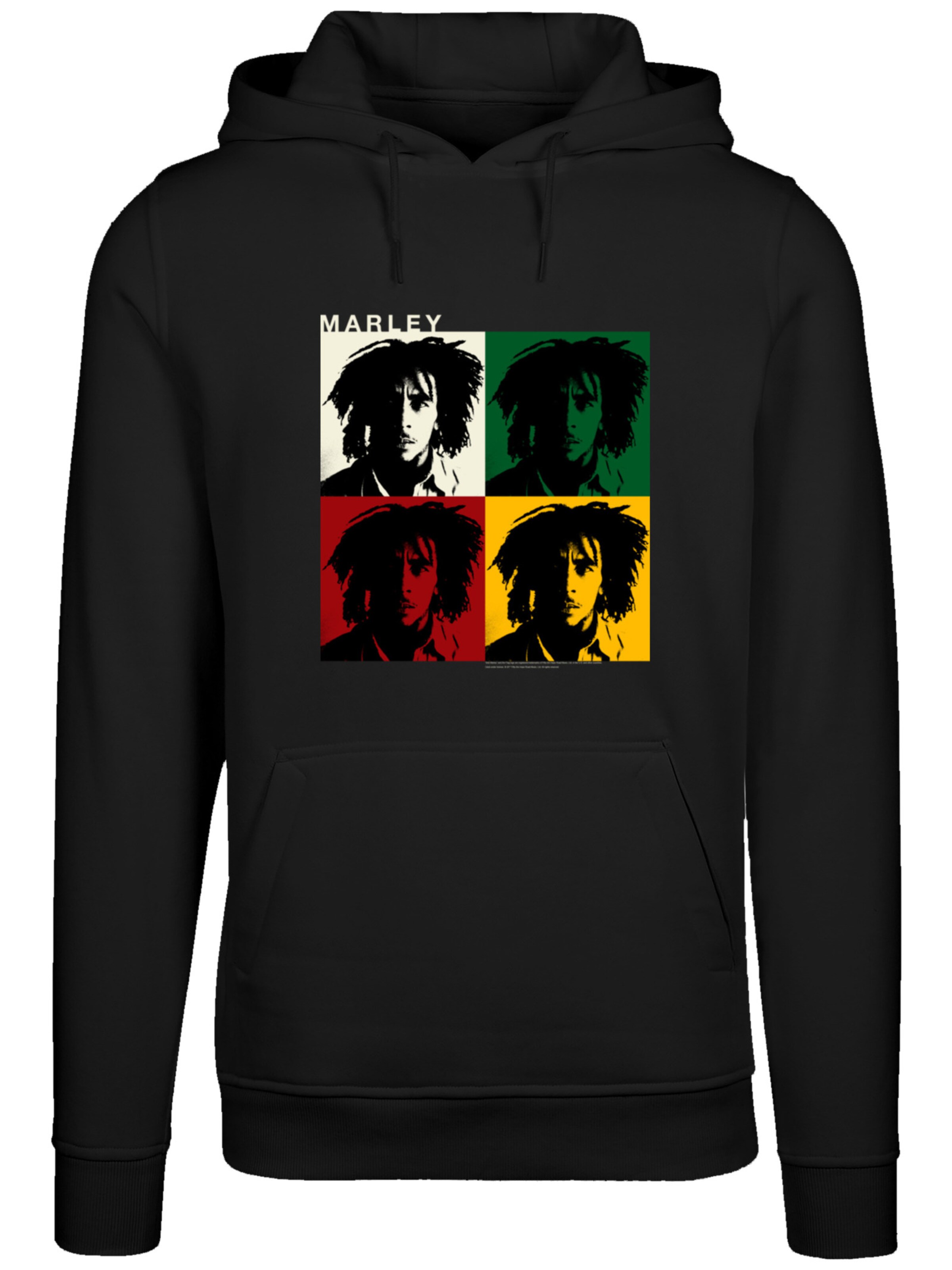 Sweat-shirt 'Bob Marley' F4NT4STIC en noir : devant