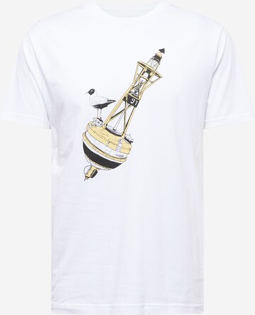 Cleptomanicx Shirt 'Buoys' in White: front