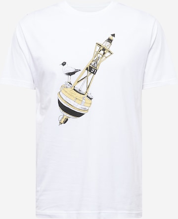 Cleptomanicx T-Shirt 'Buoys' in Weiß: predná strana