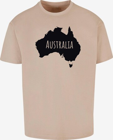 Merchcode Shirt 'Australia' in Beige: front