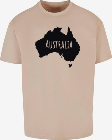 Merchcode Shirt 'Australia' in Beige: voorkant